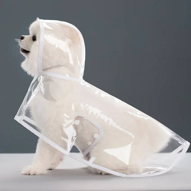 Pet Supplies Dog Transparent Plastic Raincoat White - Shop at LoveMi