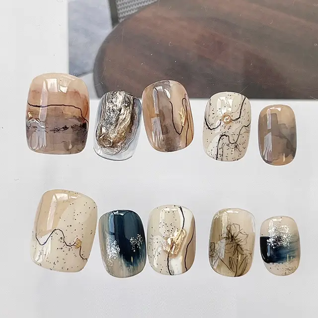 Impossible Instagram Silent Style Abstract Line Halo Dye Wearing Armor Short Round Style - Shop at LoveMi