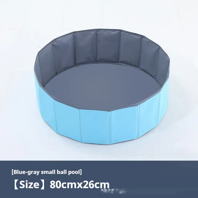 Children's Home Marine Ball Pool Indoor Folding Fence Baby Storage Basket Blue And Gray Small Size - Shop at LoveMi