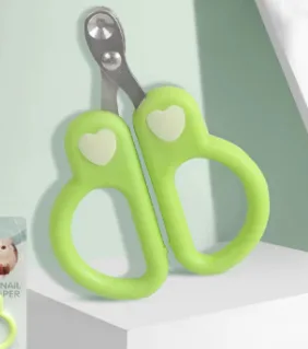Pet Round Hole Limit Anti shear Blood Line Cat Nail Scissors Love Plastic Shell - Shop at LoveMi