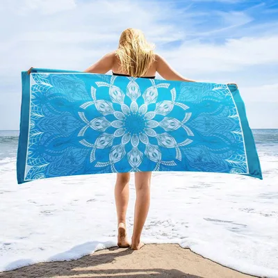 Printed Towel Seaside Vacation Beach Bath Towel 13S 70X140 Mesh Bag Packaging - Shop at LoveMi