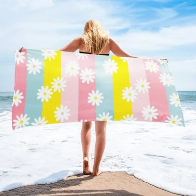 Printed Towel Seaside Vacation Beach Bath Towel 15S 70X140 Mesh Bag Packaging - Shop at LoveMi