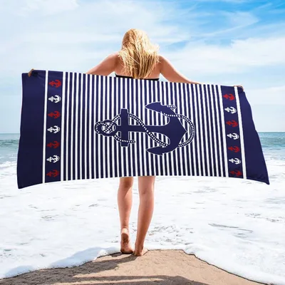 Printed Towel Seaside Vacation Beach Bath Towel 51S 70X140 Mesh Bag Packaging - Shop at LoveMi