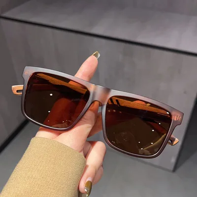 Retro UV proof Bamboo And Wood Trendy Polarized Frosted Tea - Shop at LoveMi