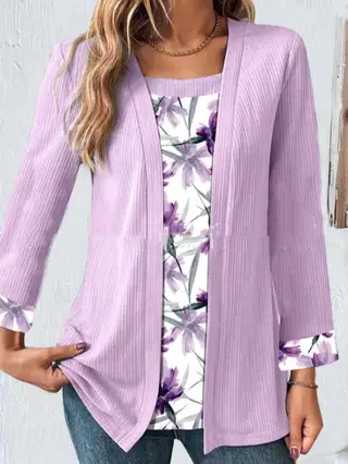 Women's Hollow-out Sleeves Cotton And Linen Buckle-free Cardigan Coat - 4 Colors - View 1