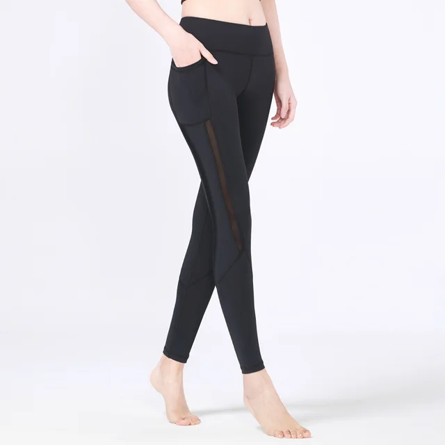 Pocket Ankle length Pants Running Fitness Sports Yoga Pants Black - Shop at LoveMi