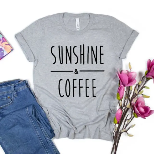 European And American Digital Printing Casual Round Neck T shirt Grey - Shop at LoveMi