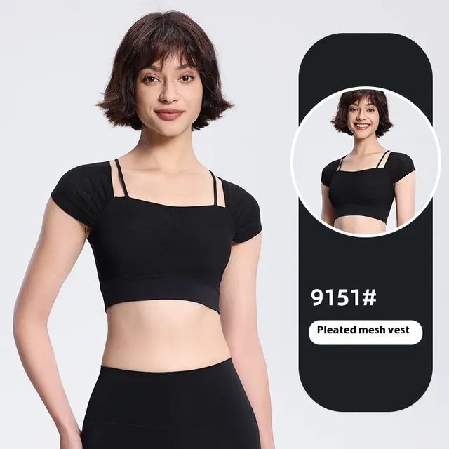 Professional Yoga Sports Underwear With Chest Pad Shockproof Black - Shop at LoveMi