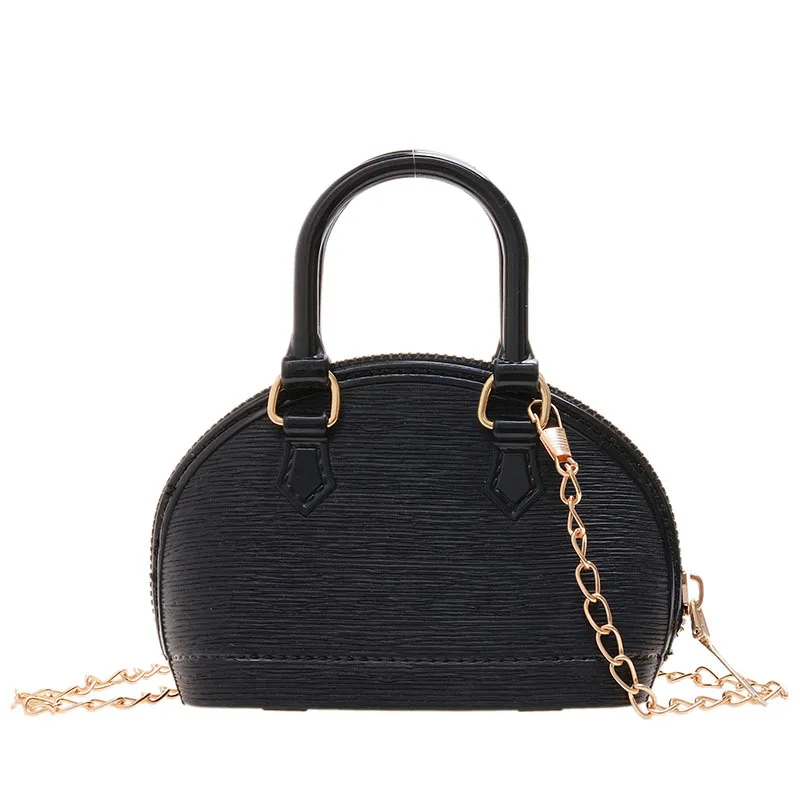 Women's Shell Crossbody Chain Handbag Black - Shop at LoveMi