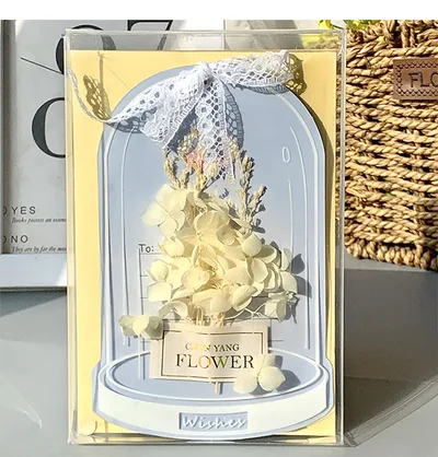 Boxed Greeting Card Pick Up A Petal Birthday Greeting Student Gift Blessing Card Message Card Pick Up A Piece Of Petal Blue - Shop at LoveMi