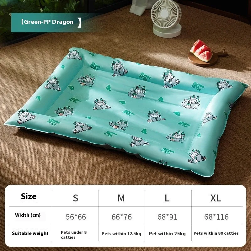 Ice Pad Dog Cool Feeling Ice Mat Gel Ice Kennel Waterproof Pp Dragon Square Ice Mat - Shop at LoveMi