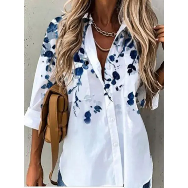 Women's Digital Printing Long Sleeve Shirt Top Pattern One - Shop at LoveMi
