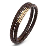 Brown Leather Gold