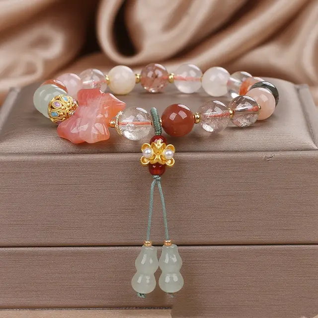 Ethnic Style Natural Color Hair Crystal Bracelet Color Hair Crystal - Shop at LoveMi