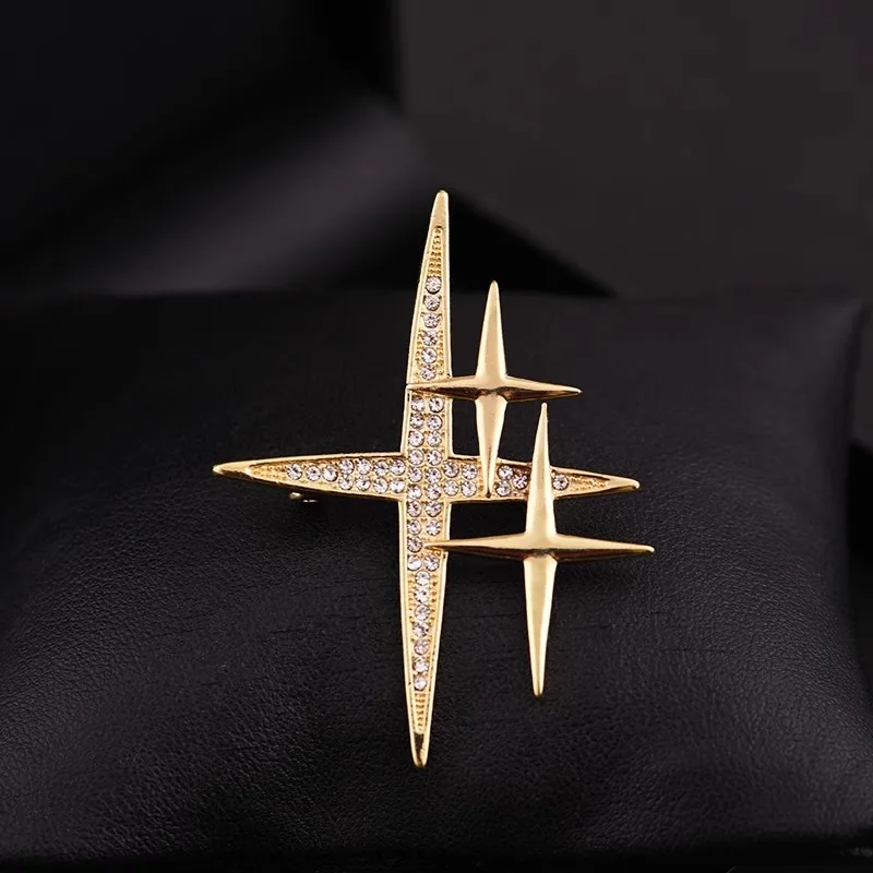Japanese And Korean New Personalized XINGX Brooch Creative Golden Cross Xingx - Shop at LoveMi