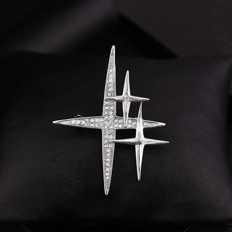 Japanese And Korean New Personalized XINGX Brooch Creative Silver Cross Xingx - Shop at LoveMi