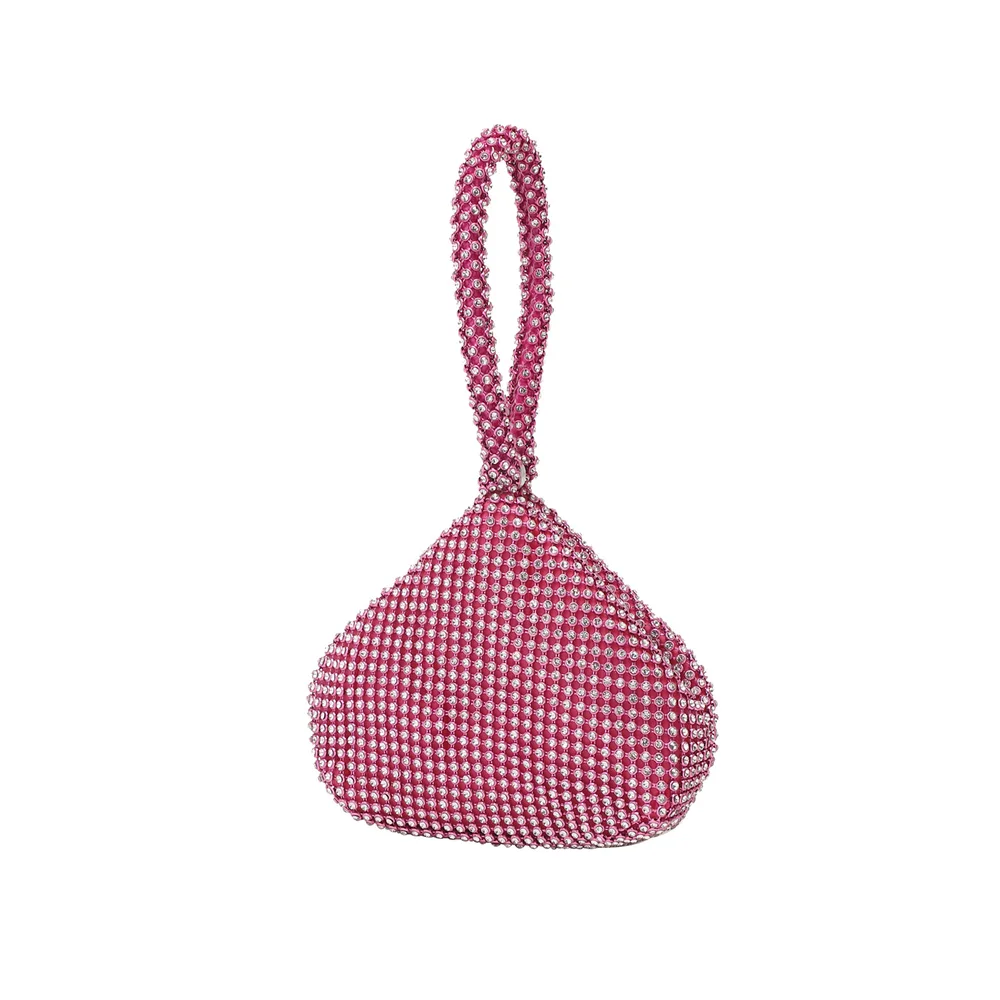 Handmade Rhinestone Evening Bag Portable Ladies Rose - Shop at LoveMi