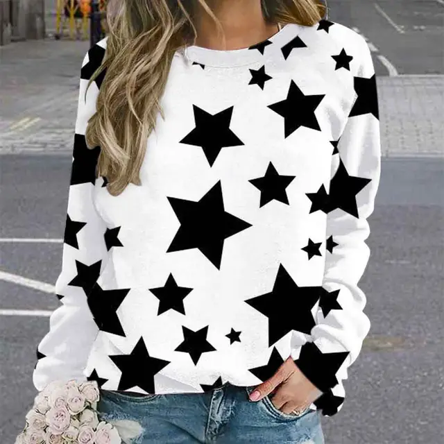 Women's Tie dye Retro Printing 3D Digital Printing Sweater Ylwyxps049 - Shop at LoveMi