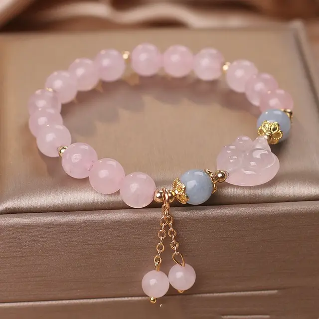 Special interest Design Sweet Pink Crystal Cat's Paw Bracelet Pink - Shop at LoveMi
