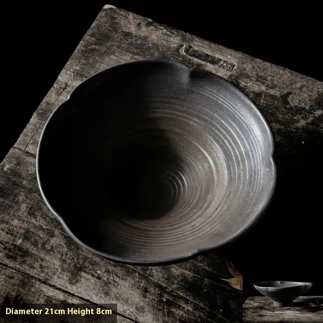 Vintage Lace Fruit Plate Dim Sum Plate 8.5Inch Bowl Black Gold - Shop at LoveMi