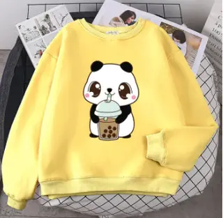Plus Size Sweater Round Neck Printed Letters Loose Comfortable Top - Yellow