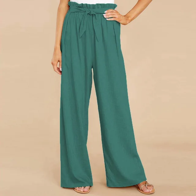 Ladies New Plus Size Loose Casual Trousers Women Green - Shop at LoveMi
