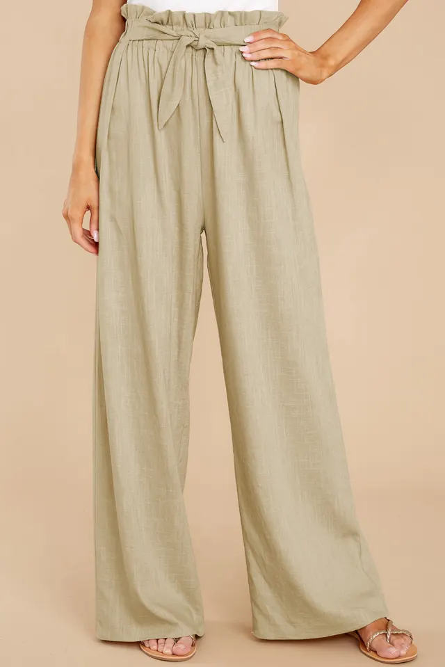 Ladies New Plus Size Loose Casual Trousers Women Khaki - Shop at LoveMi