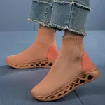 High-top Casual Stretch Socks Ankle Sock Boots Breathable Shoes - Terracotta Warriors-35