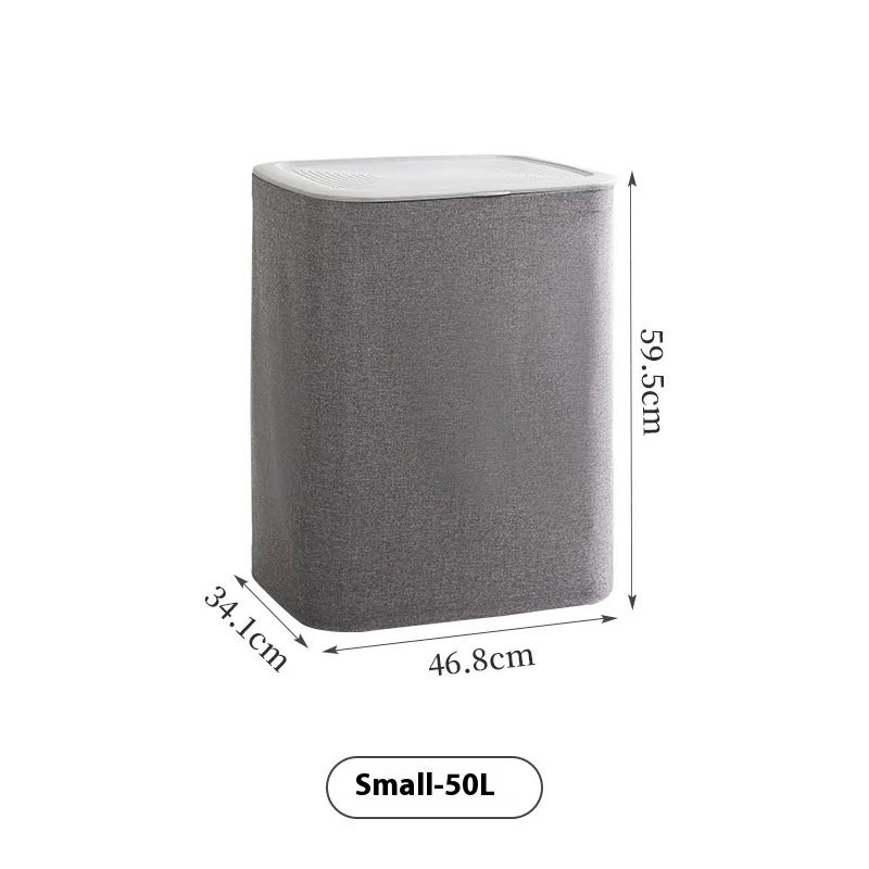 Fabric Bathroom With Lid Dirty Laundry Toys Sundries Storage Laundry Basket Small Size 50L - Shop at LoveMi