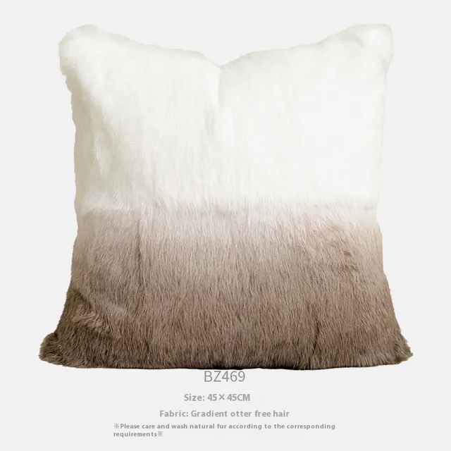 Modern Light Luxury Vintage Sofa Flannel Pillow Cover Light Brown Gradient 45X45Cm - Shop at LoveMi