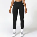 Women's Stretch Slim Fitted Waist Sports Pants - Advanced Black