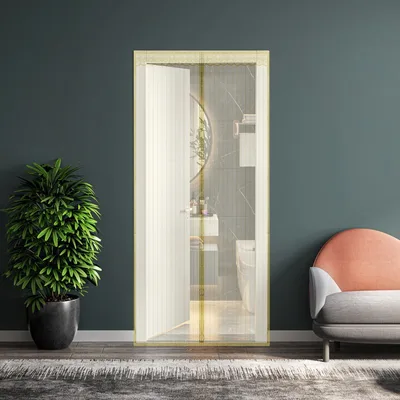 Summer Mosquito And Mosquito Proof Mesh Door Curtain Beige - Shop at LoveMi