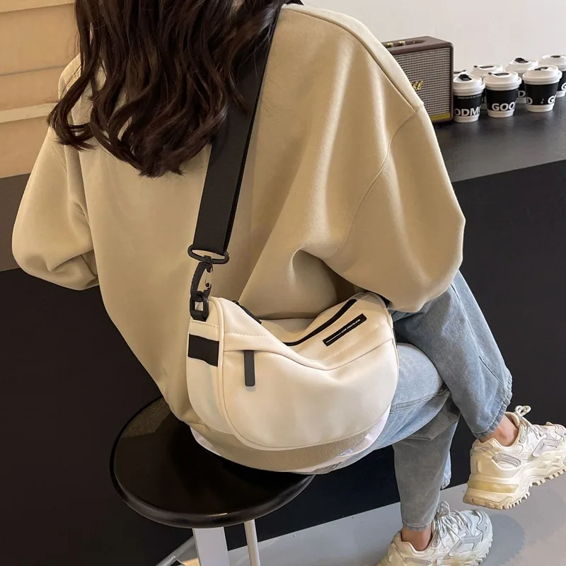 High end Casual Simple Canvas Bag Women White - Shop at LoveMi