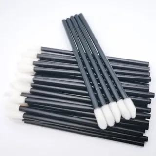 Disposable Portable Mini Hollow Lip Brush - Hollow Black