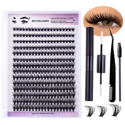 Segmented Natural Thick Individual False Eyelash False Eyelashes A7 - Shop at LoveMi