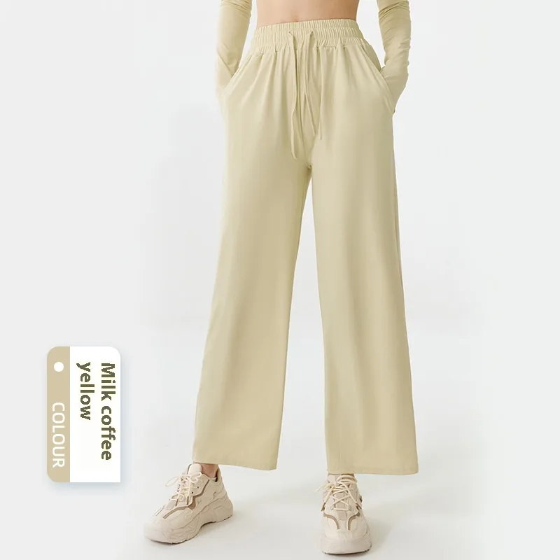 Slim Fit Breathable High Waist Workout Trousers Coffee - Shop at LoveMi