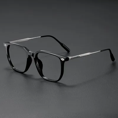 Anti blue Light Glasses Men's Business Box Myopia Degrees Bright Black Silver - Shop at LoveMi