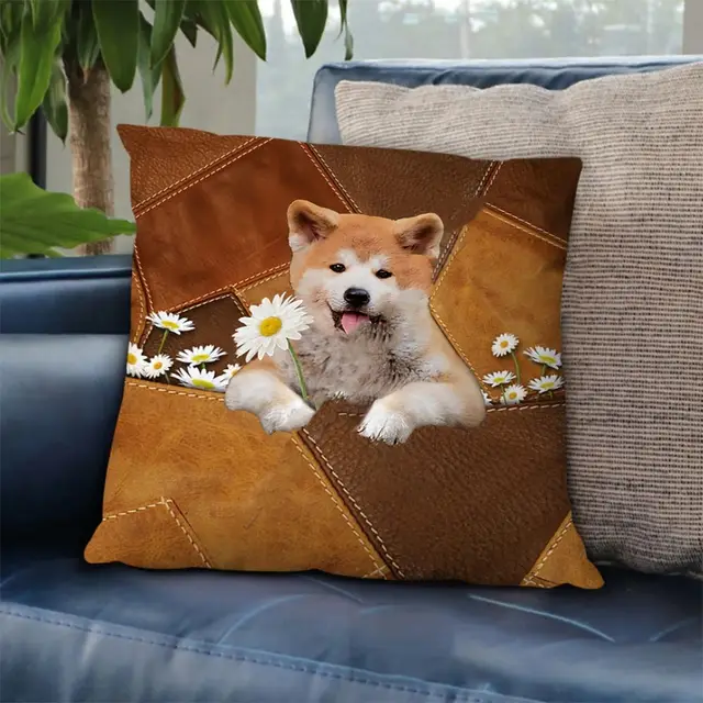 Personality Fashion 3D Digital Cartoon Cute Dog Printing Office Lunch Break Pillow Style5 - Shop at LoveMi