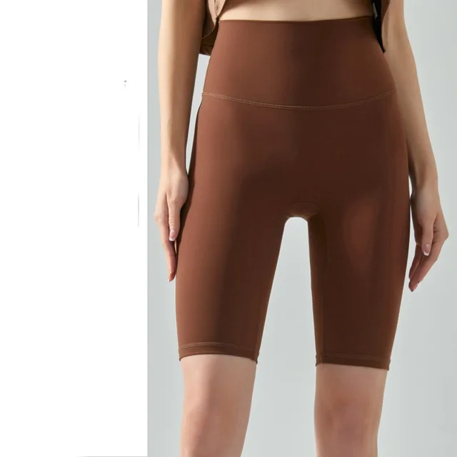 European And American Fitness Yoga Shorts Chestnut Cool Upgraded - Shop at LoveMi