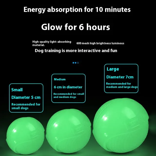 Luminous Toy Ball Puppy Dog Molar Elastic Ball Rubber Ball Luminous Medium - Shop at LoveMi