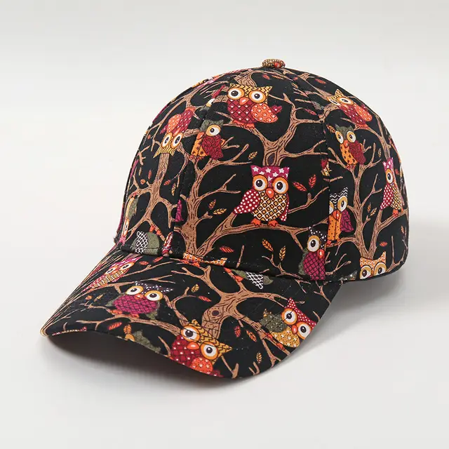 Cartoon Animal Temperament Wild Soft Peaked Cap Female Sun proof Black - Shop at LoveMi