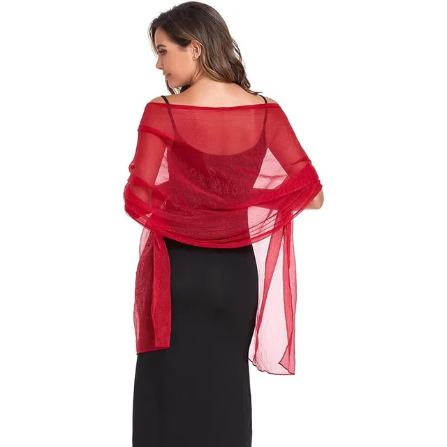 Sun Protection Clothing Chiffon Shawl Long Thin Silk Scarf Red - Shop at LoveMi