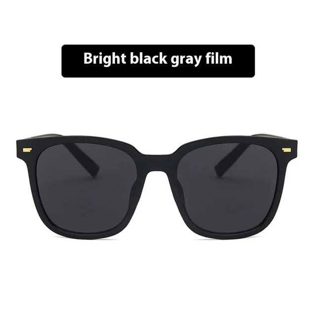 Anti blue Light Korean Retro Rice Nail Black Frame Glasses Bright Black And Gray - Shop at LoveMi