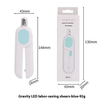 Pet LED Labor saving Cat Nail Scissors Blue 15Cm - Shop at LoveMi