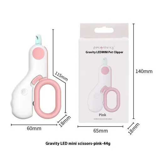 Pet LED Labor saving Cat Nail Scissors Pink 10Cm - Shop at LoveMi