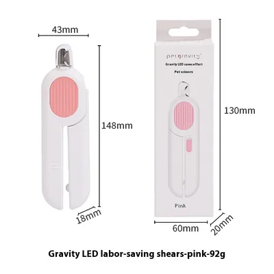 Pet LED Labor saving Cat Nail Scissors Pink 15Cm - Shop at LoveMi