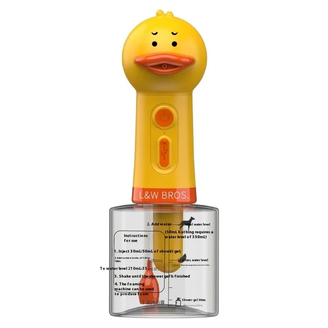 Dog Supplies Small Yellow Duck Bath Bubble Machine Bubble Machine 400Ml - Shop at LoveMi