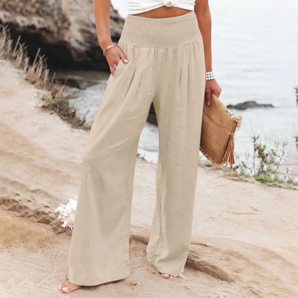 Drawstring Pants - Apricot