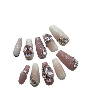 Light Luxury Wear Nail Wearable Nail Spray Gun Rhinestone Ball L Without Toolkit - Shop at LoveMi