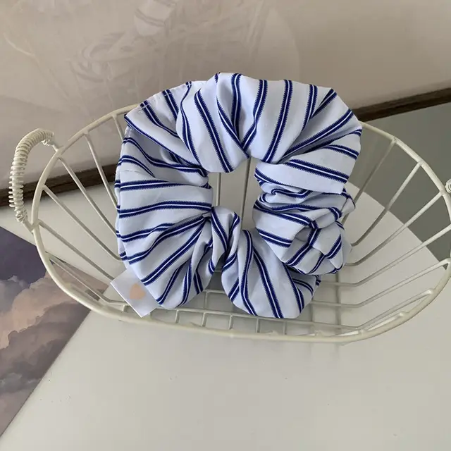 Minimalist Hair Rope Large Intestine Ring All matching Girlish Head Rope Tie For Ponytail Navy Blue - Shop at LoveMi